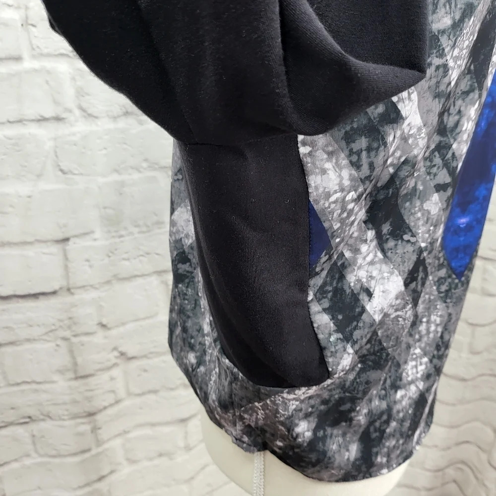 KIIND OF Medium Women's Blouse Top Black Multi Long Sleeve - Picture 5 of 16